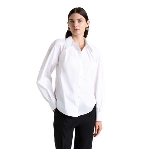 Cue Cotton Keyhole Back Shirt